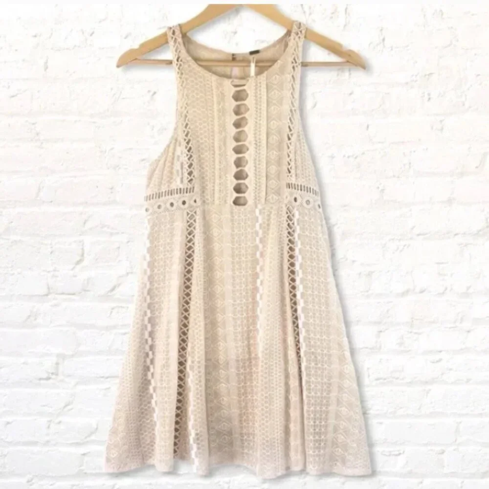Free People Wherever You Go Mini Dress Size 4 - Picture 5 of 10